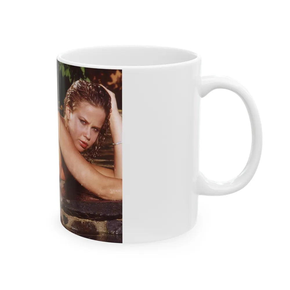 Linda Blair #362 - Topless (Vintage Female Icon) White Coffee Mug-Go Mug Yourself