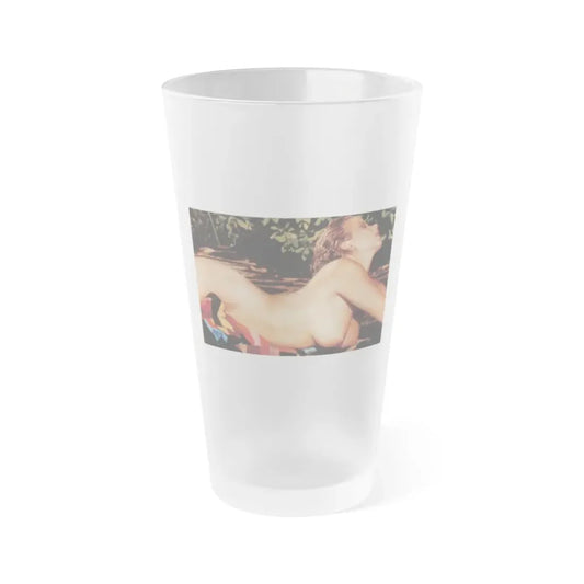 Linda Blair #363 - Topless (Vintage Female Icon) Frosted Pint Glass 16oz 16oz Frosted - Go Mug Yourself