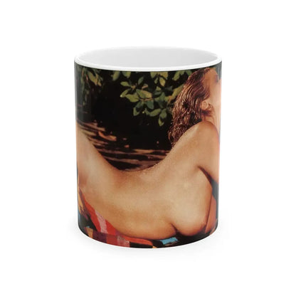 Linda Blair #363 - Topless (Vintage Female Icon) White Coffee Mug 11oz - Go Mug Yourself