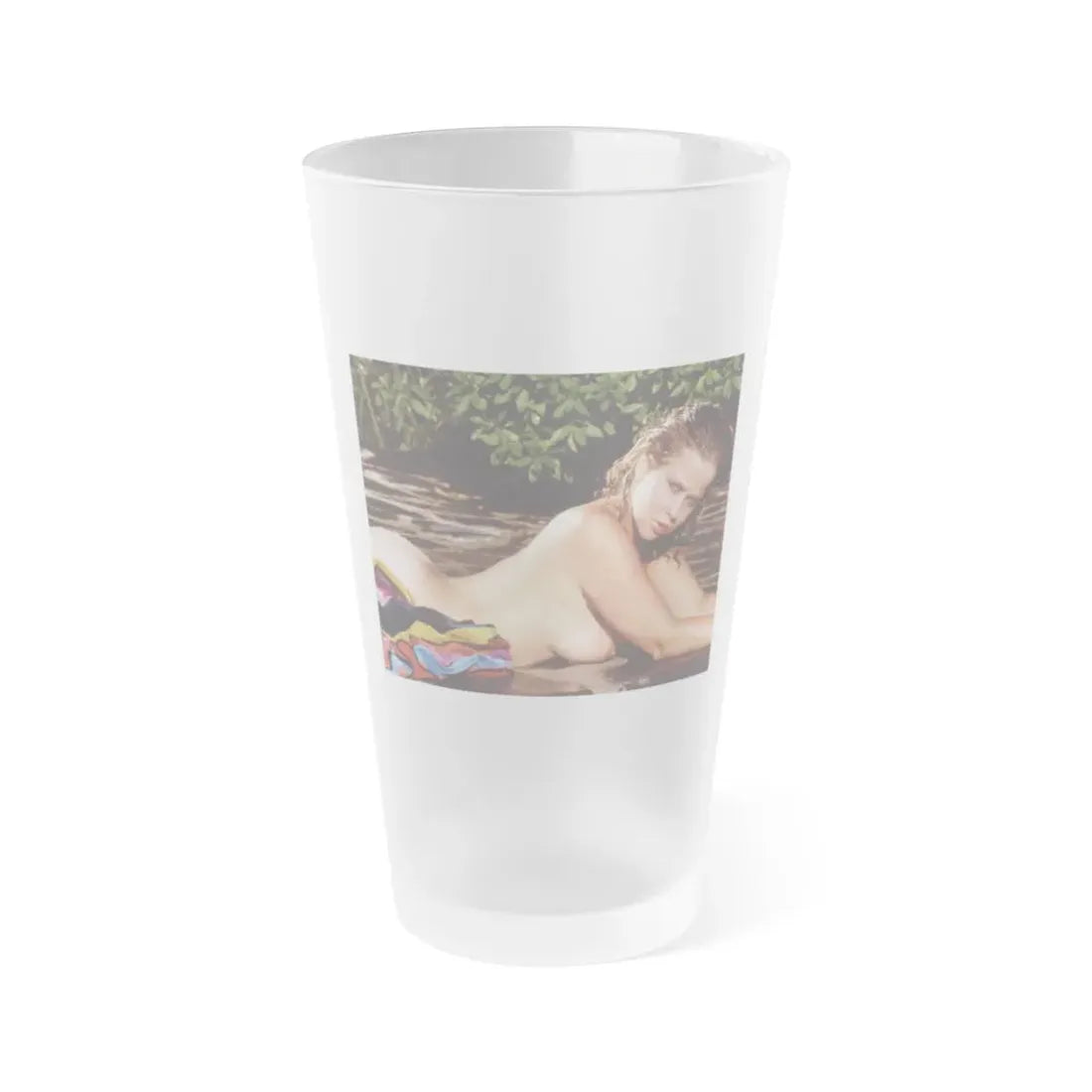 Linda Blair #364 - Topless (Vintage Female Icon) Frosted Pint Glass 16oz 16oz Frosted - Go Mug Yourself