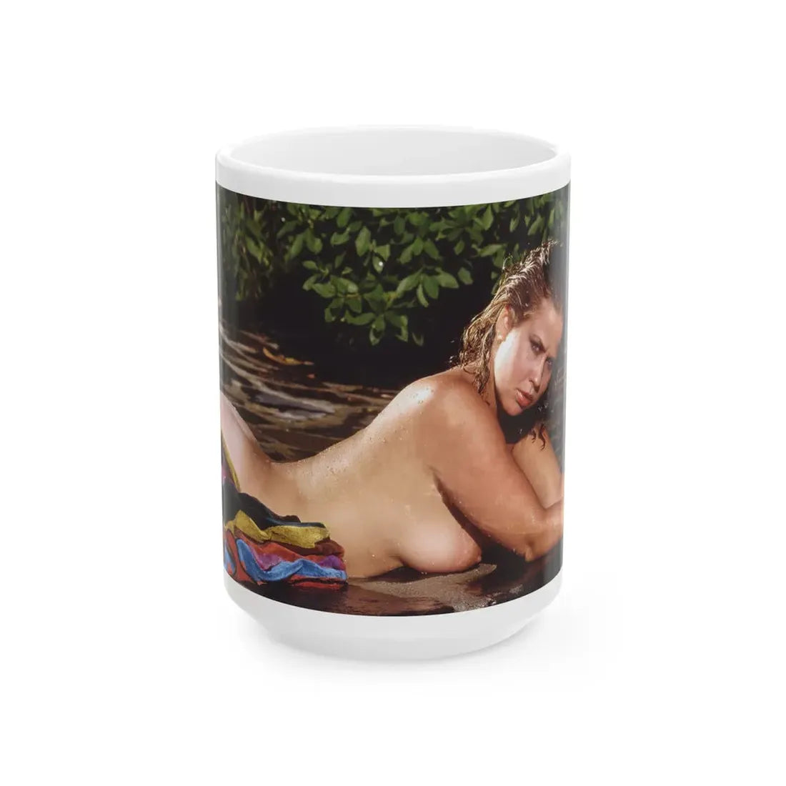 Linda Blair #364 - Topless (Vintage Female Icon) White Coffee Mug 15oz - Go Mug Yourself