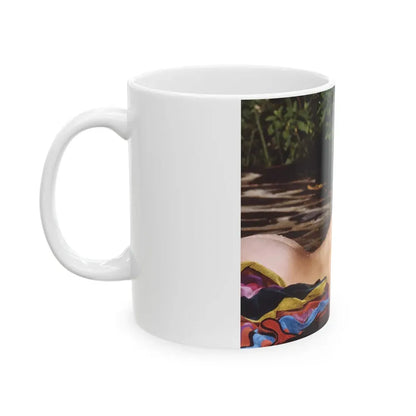 Linda Blair #364 - Topless (Vintage Female Icon) White Coffee Mug - Go Mug Yourself
