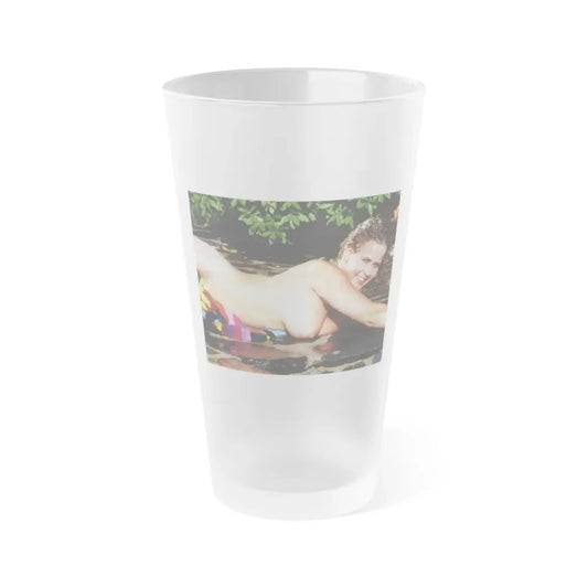 Linda Blair #365 - Topless (Vintage Female Icon) Frosted Pint Glass 16oz 16oz Frosted - Go Mug Yourself