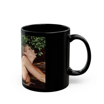 Linda Blair #366 - Topless 1 (Vintage Female Icon) Black Coffee Mug - Go Mug Yourself