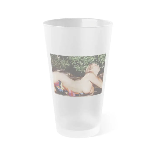 Linda Blair #366 - Topless 1 (Vintage Female Icon) Frosted Pint Glass 16oz 16oz Frosted - Go Mug Yourself