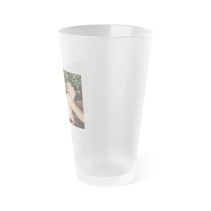 Linda Blair #366 - Topless (Vintage Female Icon) Frosted Pint Glass 16oz - Go Mug Yourself