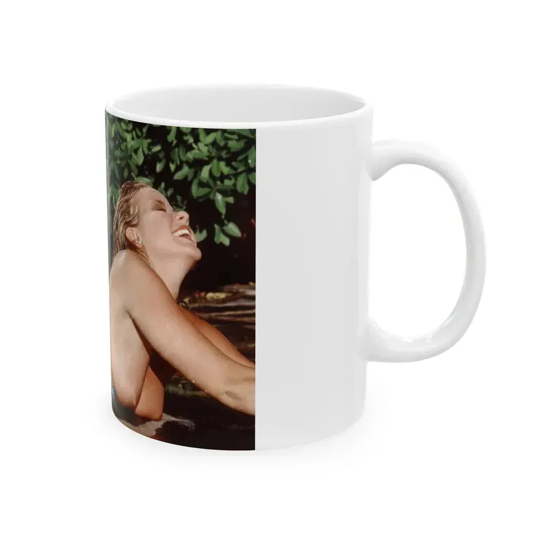 Linda Blair #366 - Topless (Vintage Female Icon) White Coffee Mug - Go Mug Yourself