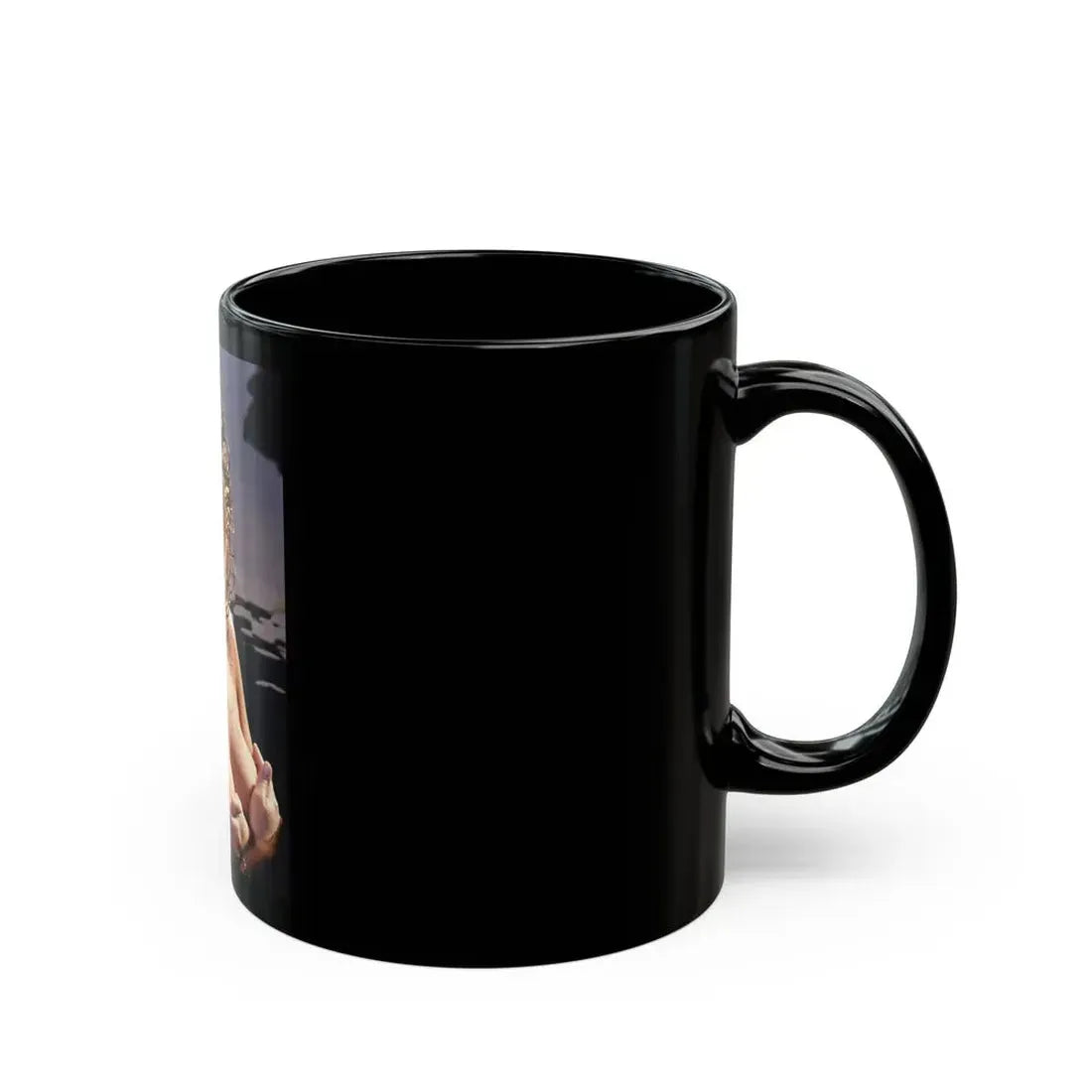Linda Blair #367 - Underewater & Topless (Vintage Female Icon) Black Coffee Mug - Go Mug Yourself