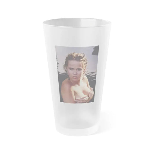 Linda Blair #367 - Underewater & Topless (Vintage Female Icon) Frosted Pint Glass 16oz 16oz Frosted - Go Mug Yourself