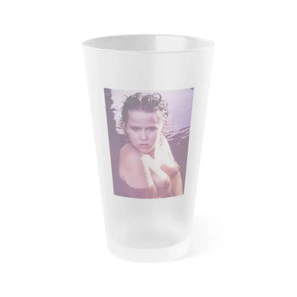 Linda Blair #368 - Underwater & Topless 1 (Vintage Female Icon) Frosted Pint Glass 16oz 16oz Frosted - Go Mug Yourself