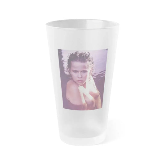 Linda Blair #368 - Underwater & Topless 1 (Vintage Female Icon) Frosted Pint Glass 16oz 16oz Frosted - Go Mug Yourself