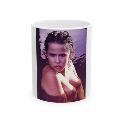 Linda Blair #368 - Underwater & Topless 1 (Vintage Female Icon) White Coffee Mug 11oz - Go Mug Yourself
