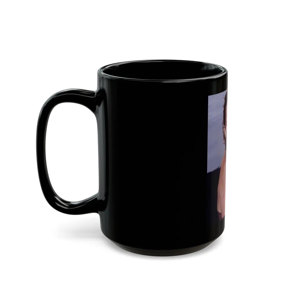 Linda Blair #369 - Underwater & Topless (Vintage Female Icon) Black Coffee Mug-Go Mug Yourself