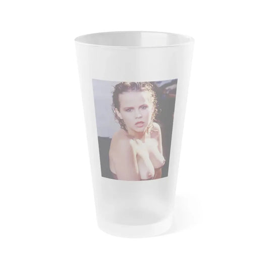 Linda Blair #369 - Underwater & Topless (Vintage Female Icon) Frosted Pint Glass 16oz 16oz Frosted - Go Mug Yourself