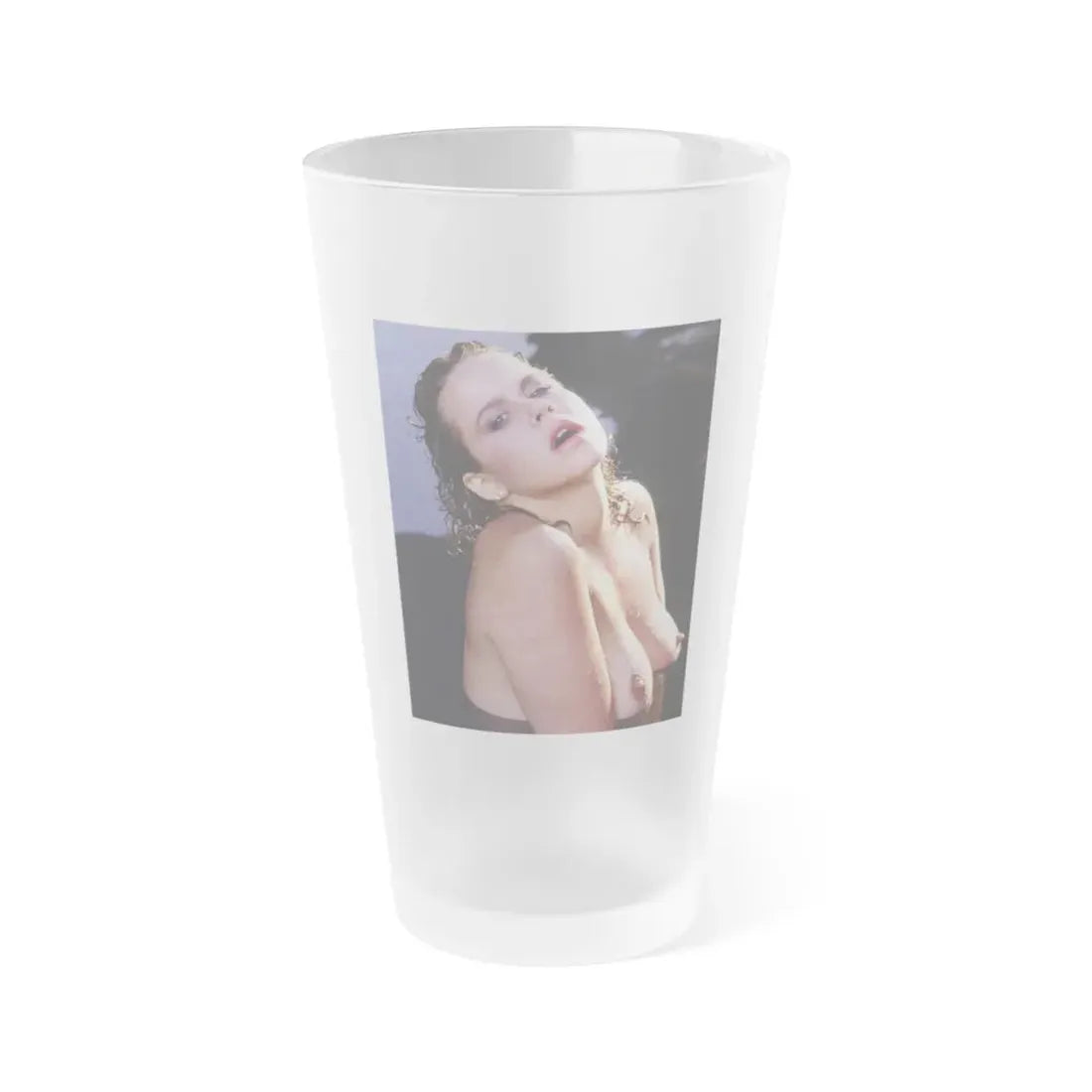 Linda Blair #370 - Underwater & Topless (Vintage Female Icon) Frosted Pint Glass 16oz 16oz Frosted - Go Mug Yourself