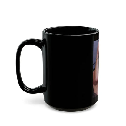 Linda Blair #371 - Underwater & Topless (Vintage Female Icon) Black Coffee Mug - Go Mug Yourself