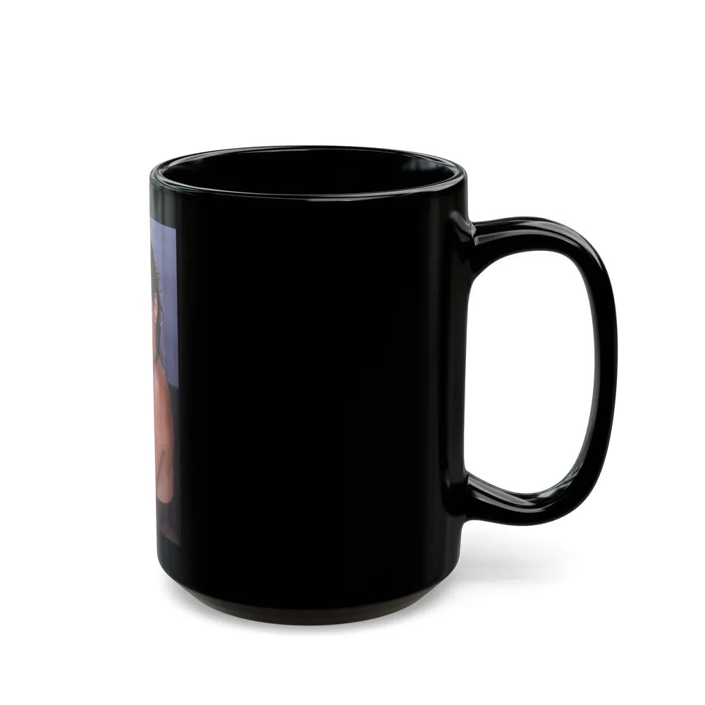 Linda Blair #372 - Underewater & Topless (Vintage Female Icon) Black Coffee Mug-Go Mug Yourself