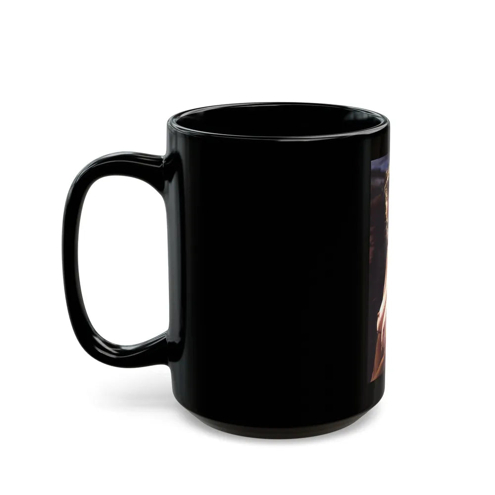 Linda Blair #372 - Underewater & Topless (Vintage Female Icon) Black Coffee Mug-Go Mug Yourself