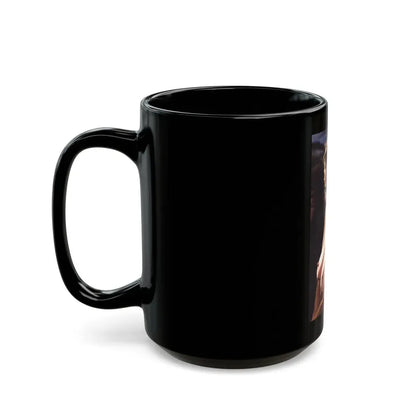 Linda Blair #372 - Underewater & Topless (Vintage Female Icon) Black Coffee Mug - Go Mug Yourself