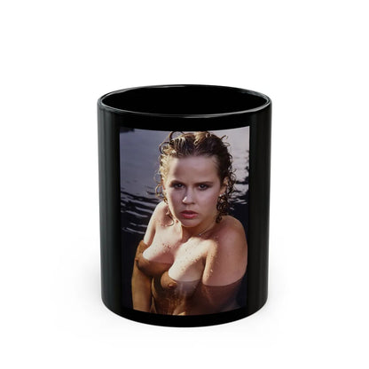 Linda Blair #373 - Underwater & Topless (Vintage Female Icon) Black Coffee Mug-11oz-Go Mug Yourself