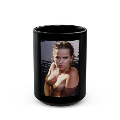 Linda Blair #373 - Underwater & Topless (Vintage Female Icon) Black Coffee Mug 15oz - Go Mug Yourself