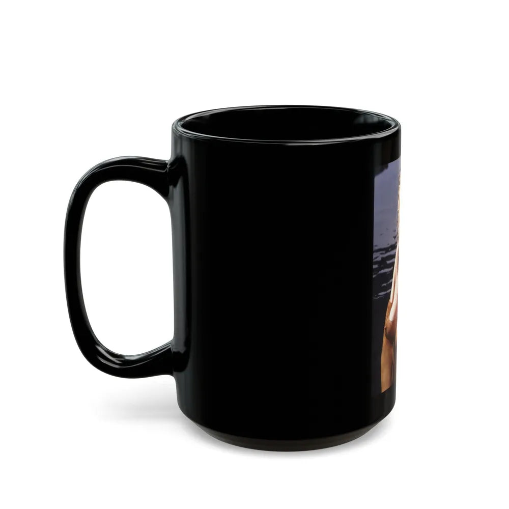 Linda Blair #373 - Underwater & Topless (Vintage Female Icon) Black Coffee Mug-Go Mug Yourself