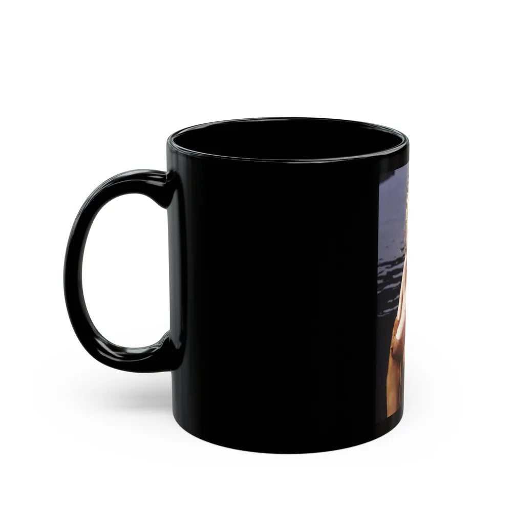 Linda Blair #373 - Underwater & Topless (Vintage Female Icon) Black Coffee Mug-Go Mug Yourself