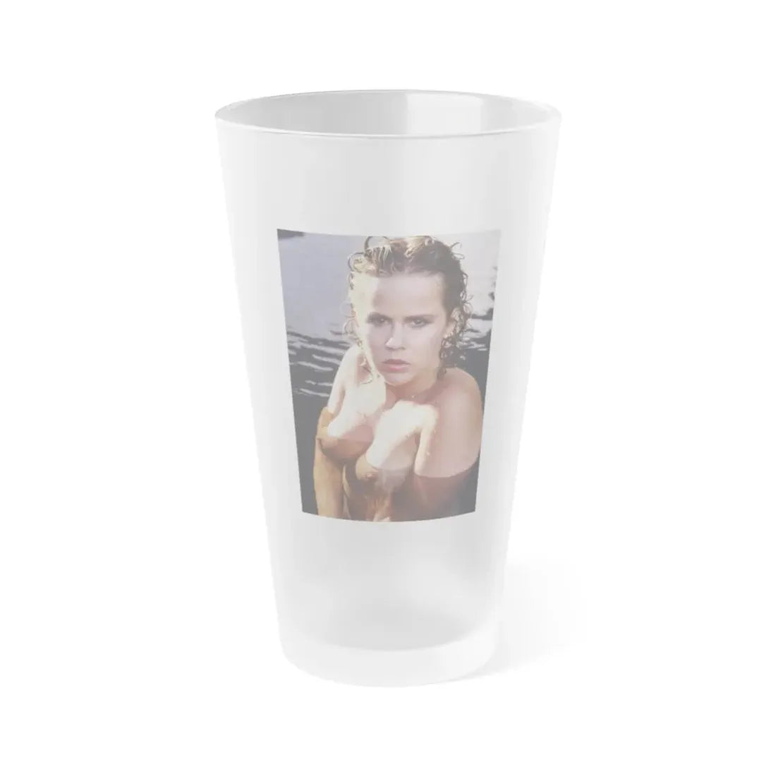Linda Blair #373 - Underwater & Topless (Vintage Female Icon) Frosted Pint Glass 16oz 16oz Frosted - Go Mug Yourself
