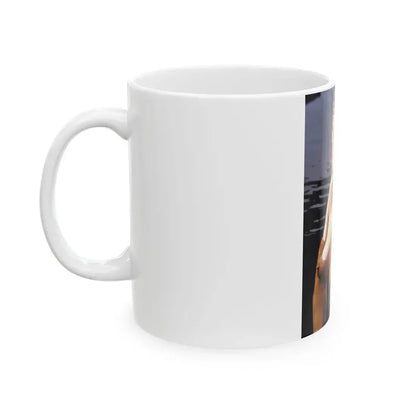 Linda Blair #373 - Underwater & Topless (Vintage Female Icon) White Coffee Mug - Go Mug Yourself