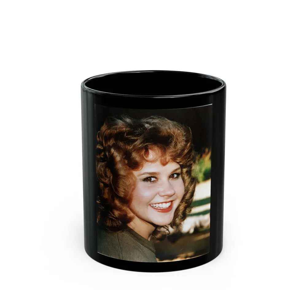 Linda Blair #374 (Vintage Female Icon) Black Coffee Mug-11oz-Go Mug Yourself