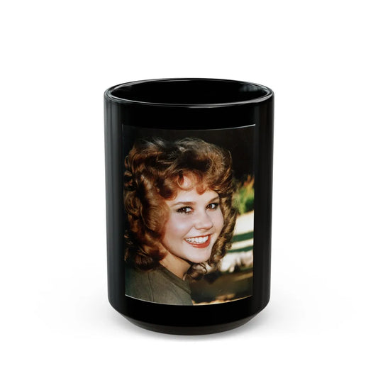 Linda Blair #374 (Vintage Female Icon) Black Coffee Mug-15oz-Go Mug Yourself