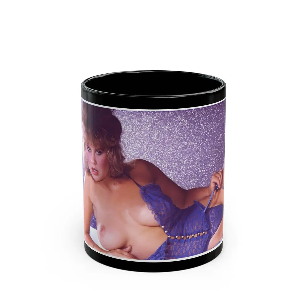 Linda Blair #375 (Vintage Female Icon) Black Coffee Mug-11oz-Go Mug Yourself