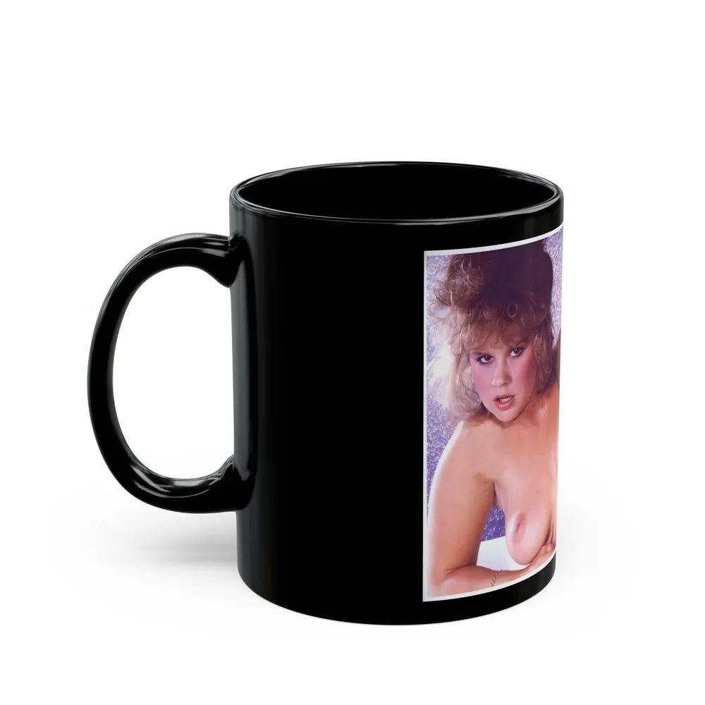 Linda Blair #375 (Vintage Female Icon) Black Coffee Mug-Go Mug Yourself