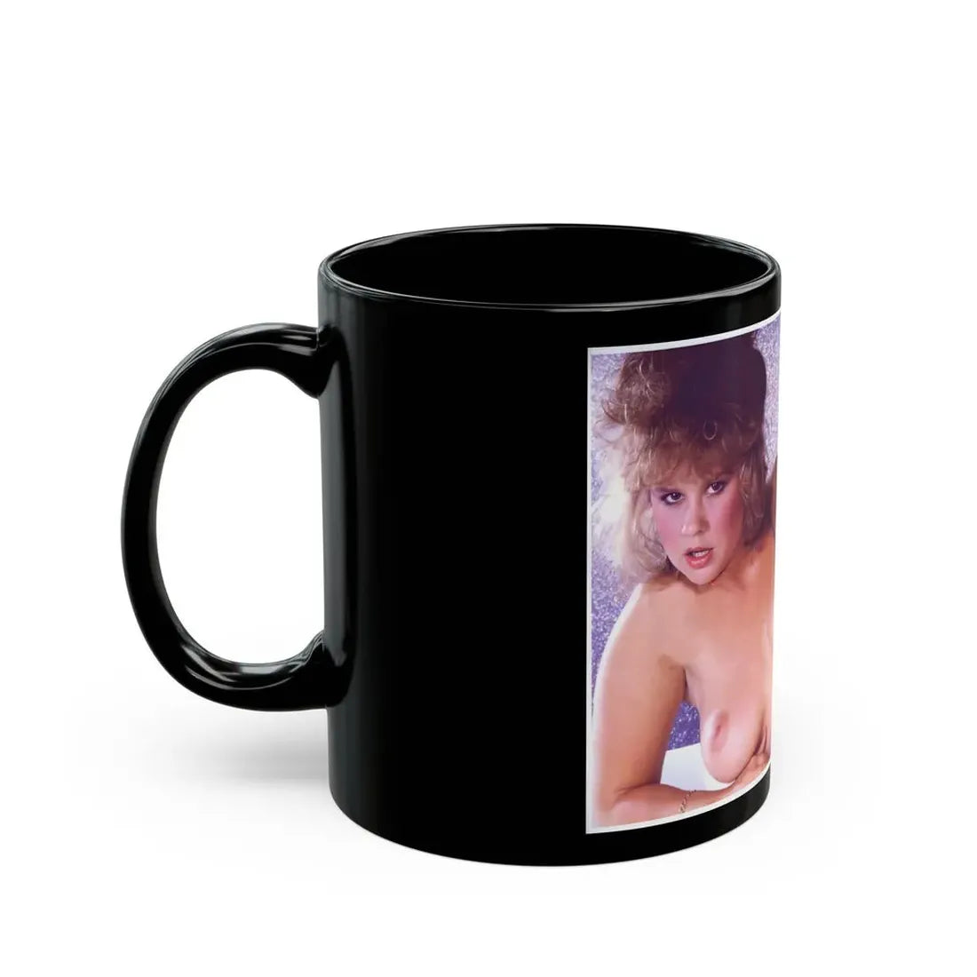 Linda Blair #375 (Vintage Female Icon) Black Coffee Mug - Go Mug Yourself