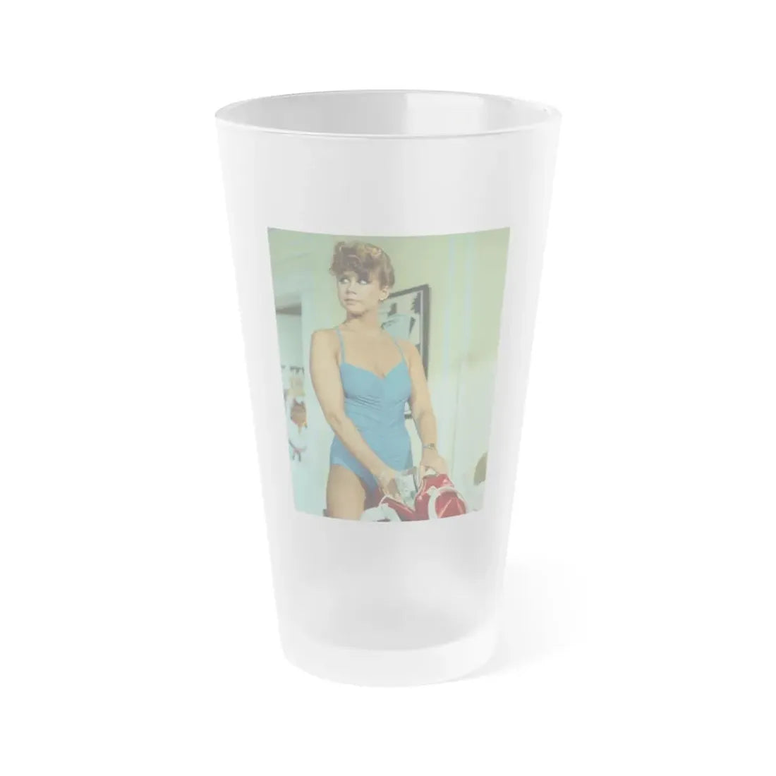 Linda Blair #59 (Vintage Female Icon) Frosted Pint Glass 16oz 16oz Frosted - Go Mug Yourself