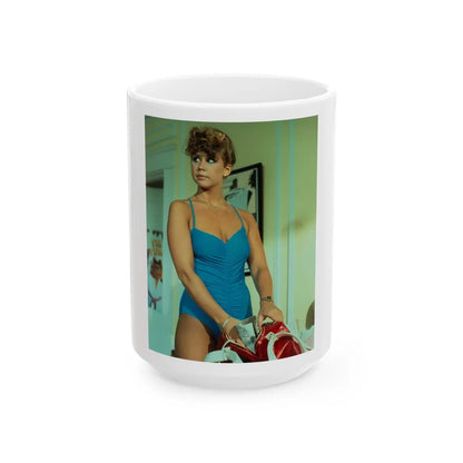 Linda Blair #59 (Vintage Female Icon) White Coffee Mug-15oz-Go Mug Yourself