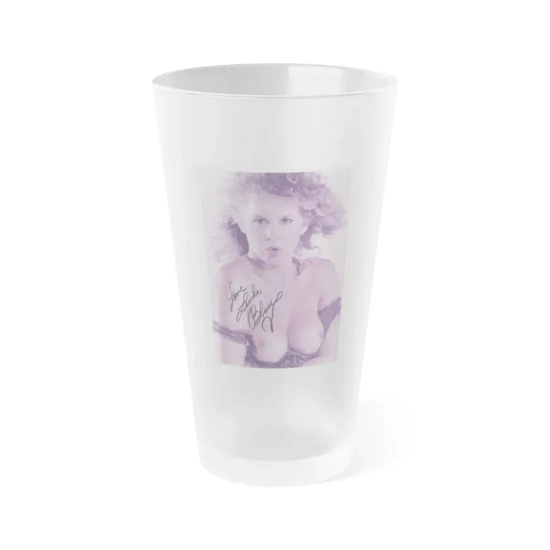 Linda Blair #61 - Topless (Vintage Female Icon) Frosted Pint Glass 16oz 16oz Frosted - Go Mug Yourself