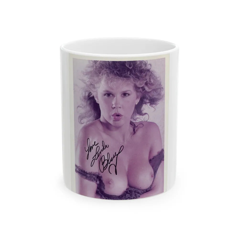 Linda Blair #61 - Topless (Vintage Female Icon) White Coffee Mug-11oz-Go Mug Yourself