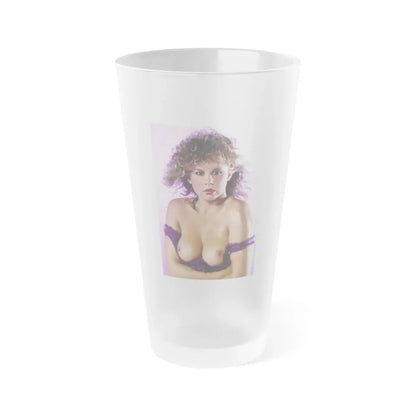Linda Blair #62 - Topless (Vintage Female Icon) Frosted Pint Glass 16oz 16oz Frosted - Go Mug Yourself
