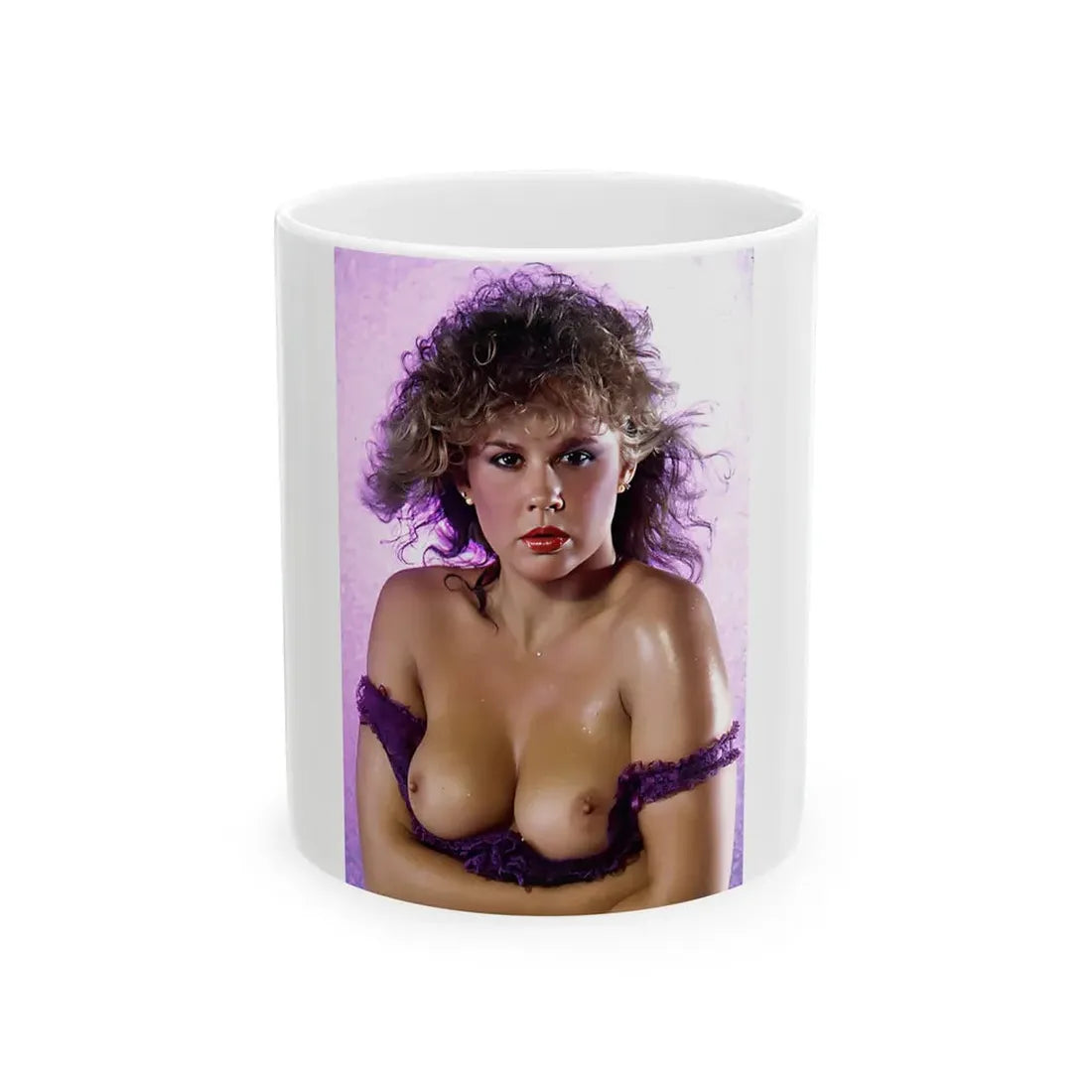 Linda Blair #62 - Topless (Vintage Female Icon) White Coffee Mug 11oz - Go Mug Yourself