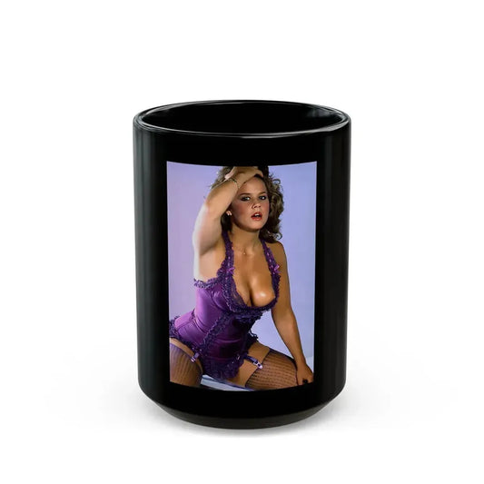 Linda Blair #67 1 (Vintage Female Icon) Black Coffee Mug 15oz - Go Mug Yourself