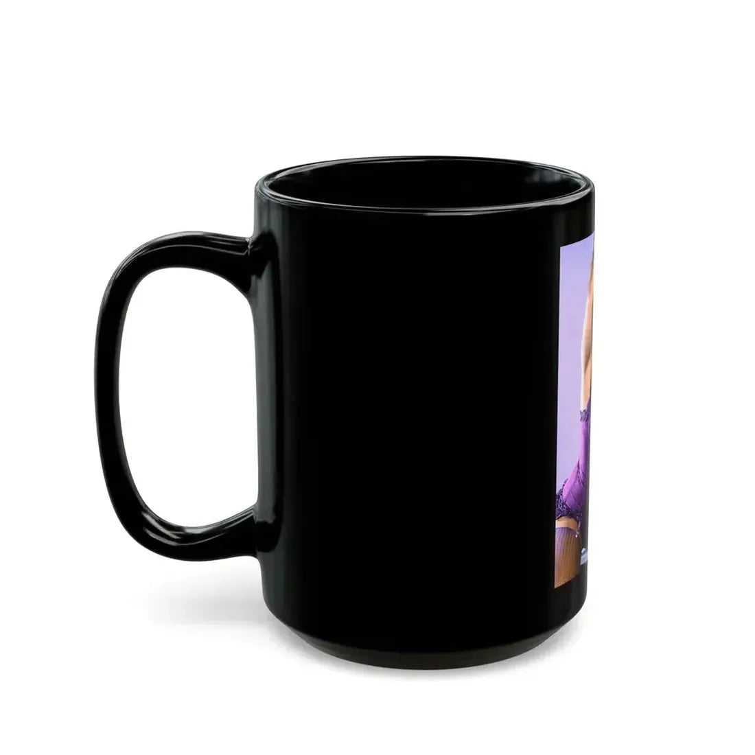 Linda Blair #67 1 (Vintage Female Icon) Black Coffee Mug - Go Mug Yourself