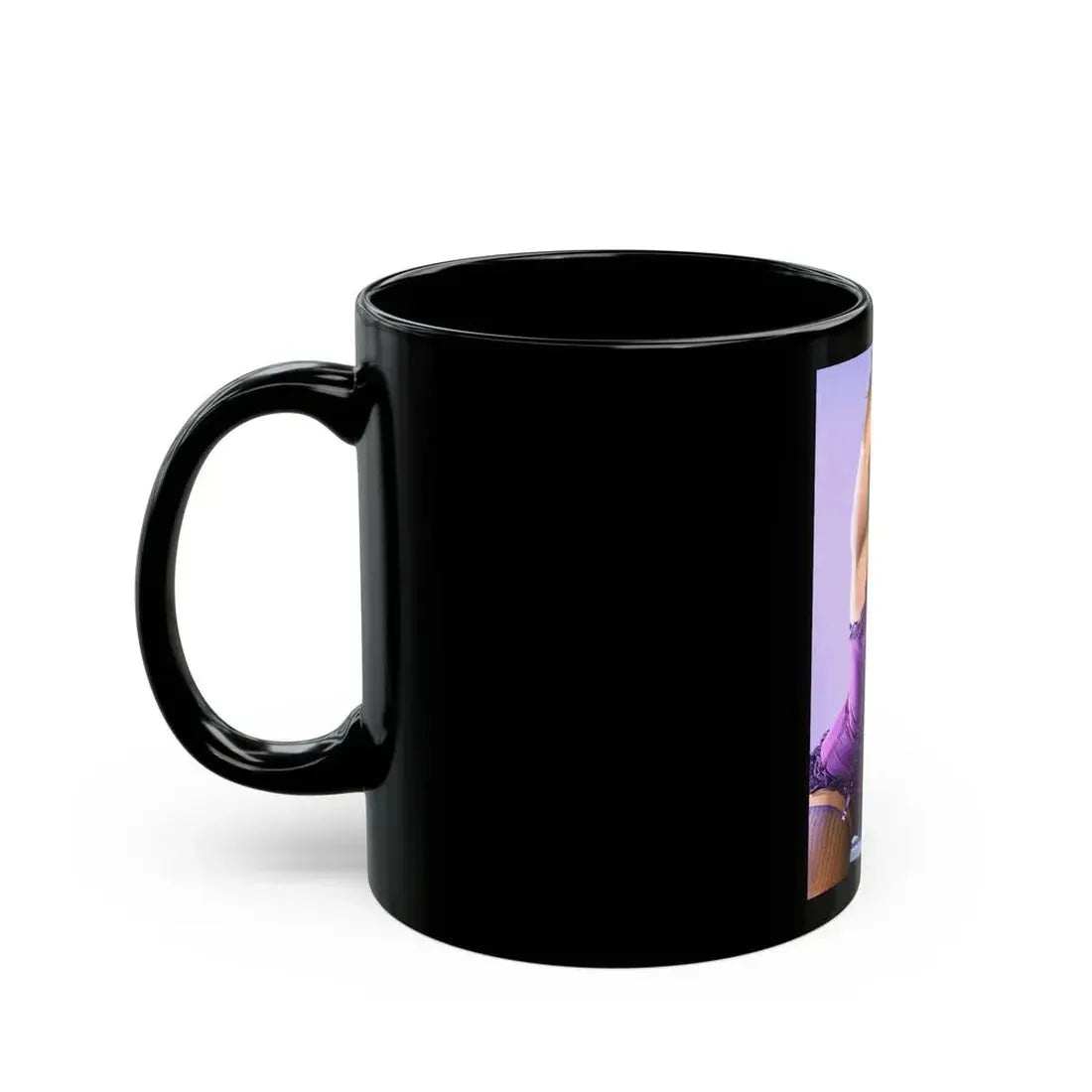 Linda Blair #67 1 (Vintage Female Icon) Black Coffee Mug - Go Mug Yourself