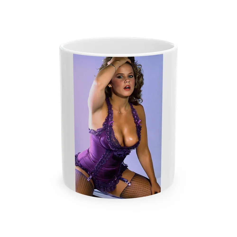 Linda Blair #67 1 (Vintage Female Icon) White Coffee Mug-11oz-Go Mug Yourself