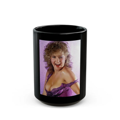 Linda Blair #74 (Vintage Female Icon) Black Coffee Mug-15oz-Go Mug Yourself