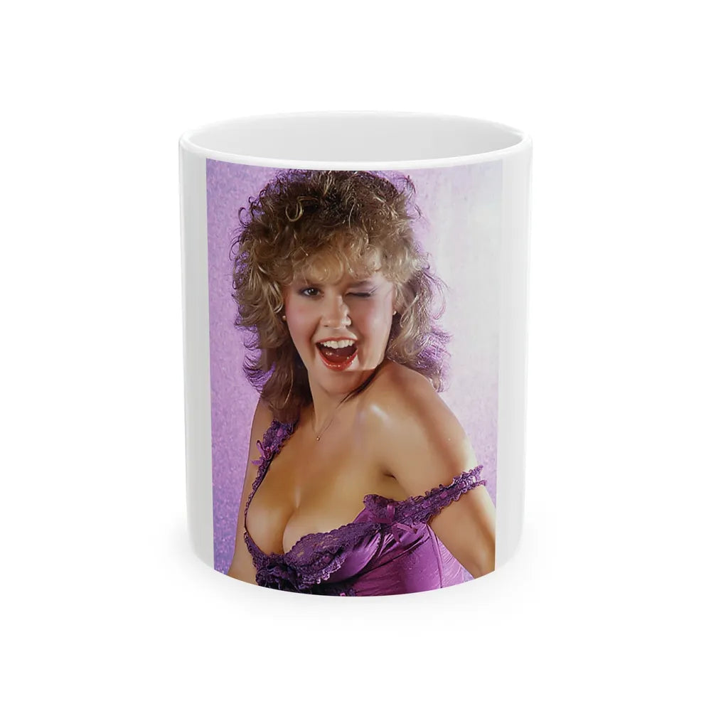 Linda Blair #74 (Vintage Female Icon) White Coffee Mug-11oz-Go Mug Yourself