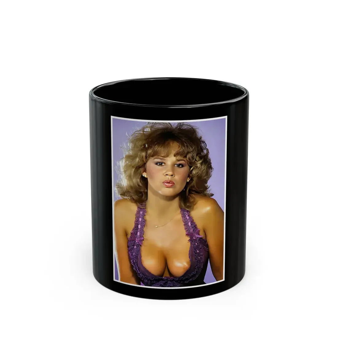 Linda Blair #75 (Vintage Female Icon) Black Coffee Mug 11oz - Go Mug Yourself