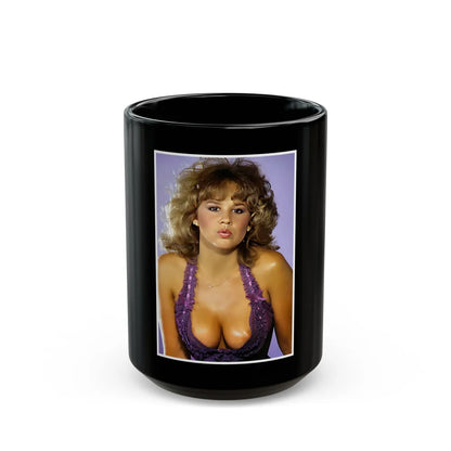 Linda Blair #75 (Vintage Female Icon) Black Coffee Mug-15oz-Go Mug Yourself