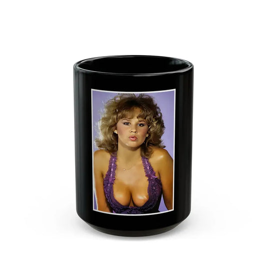 Linda Blair #75 (Vintage Female Icon) Black Coffee Mug 15oz - Go Mug Yourself