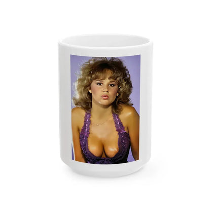 Linda Blair #75 (Vintage Female Icon) White Coffee Mug 15oz - Go Mug Yourself